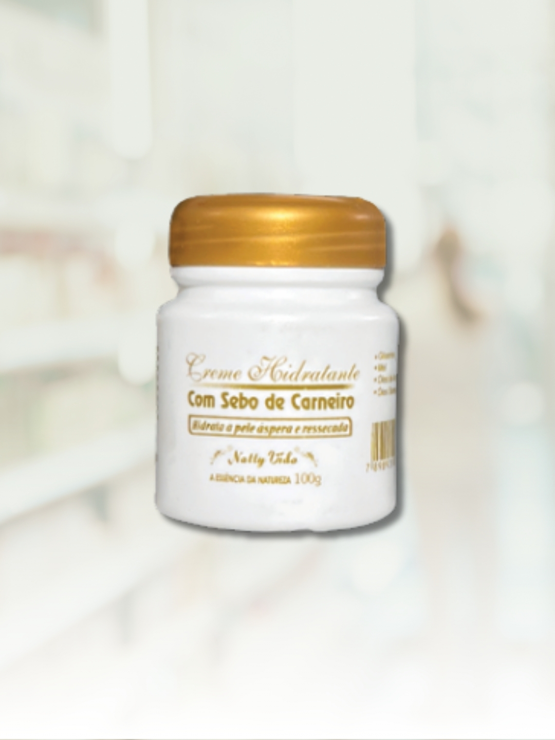 Creme Hidratante com Sebo de Carneiro 100g Natty Vida